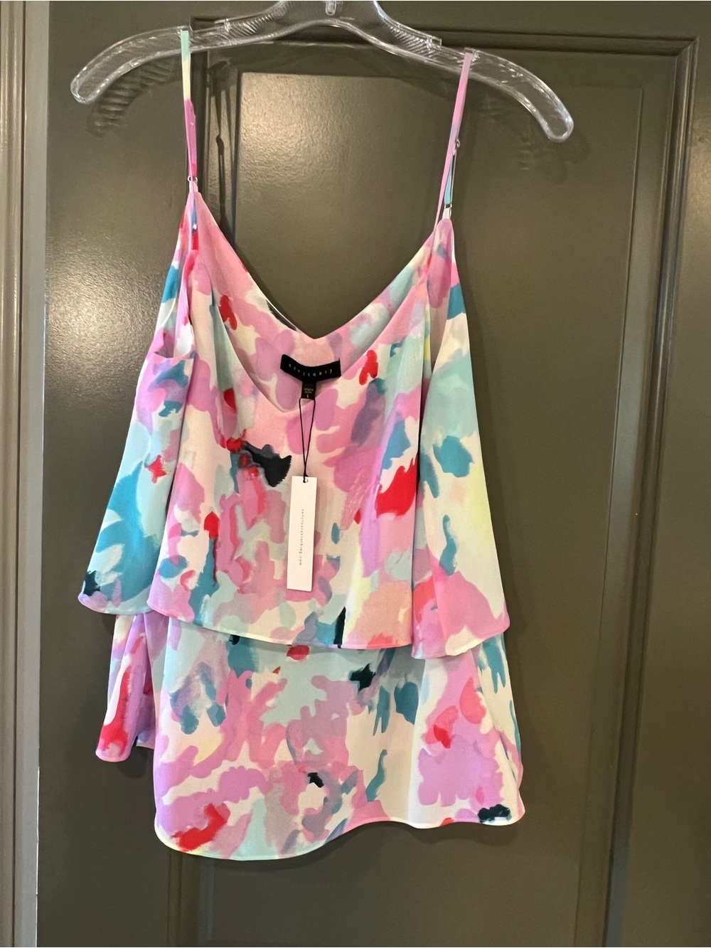 Sanctuary Layered Floral Watercolor Cami Top NWT